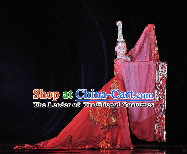 Chinese Professional Stage Performance Palace Queen Dance Costume Complete Set for Women