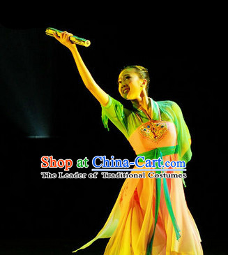 Chinese Folk Ancient Dance Costume Complete Set for Women
