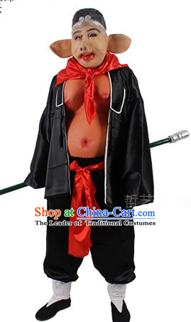 Journey to the West Zhu Bajie Pig Deity Costume and Hat