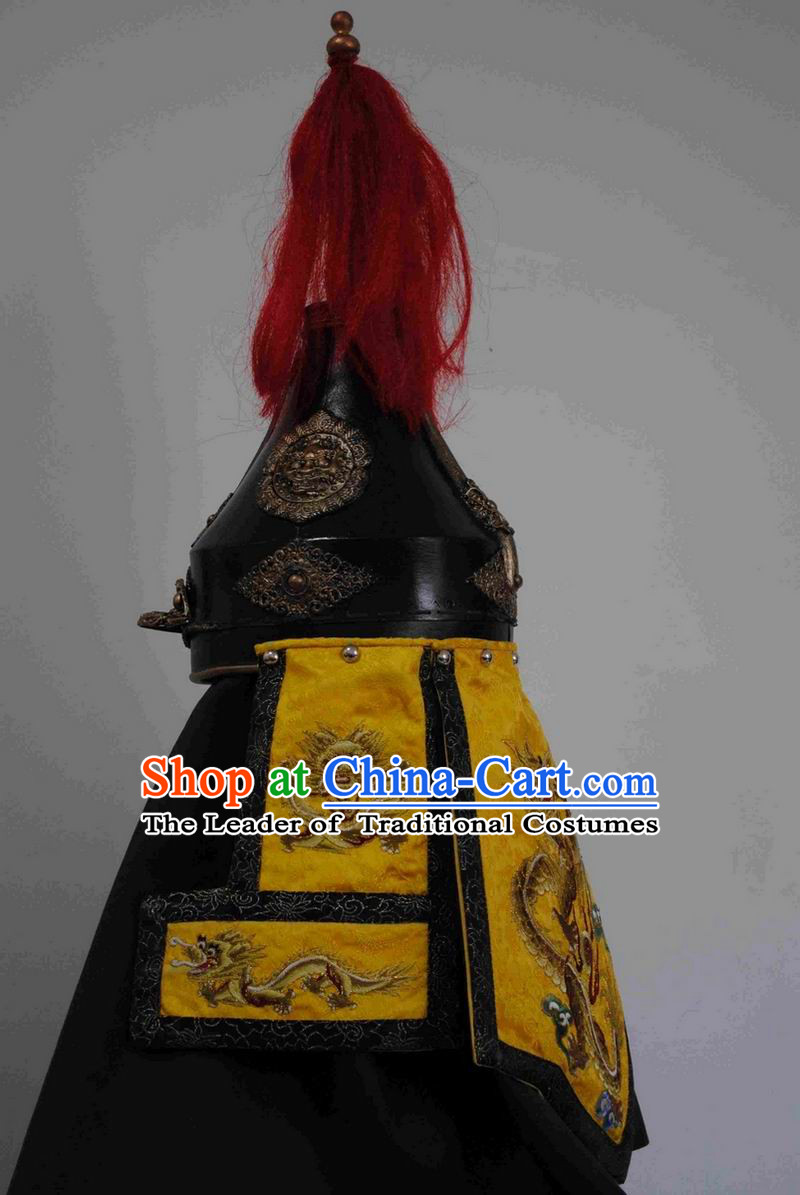 Ancient Qing Emperor Armor Helmet for Men