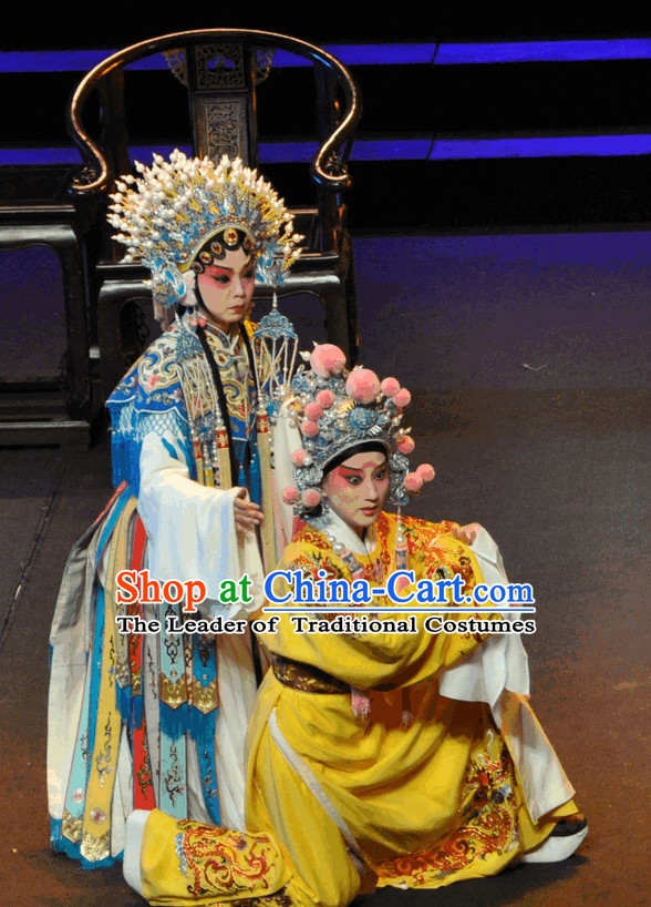 Ancient Chinese Opera Princess Costumes and Hat Complete Set for Women