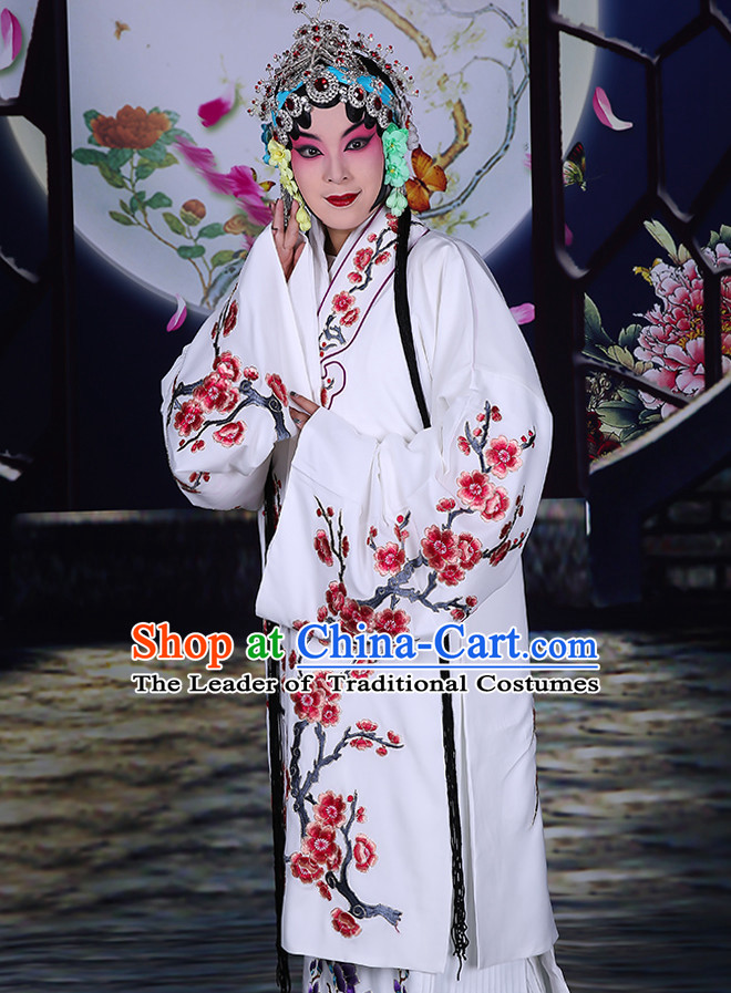 Blue Ancient Chinese Beijing Opera Costumes Peking Opera Young Women Costume for Adults Kids