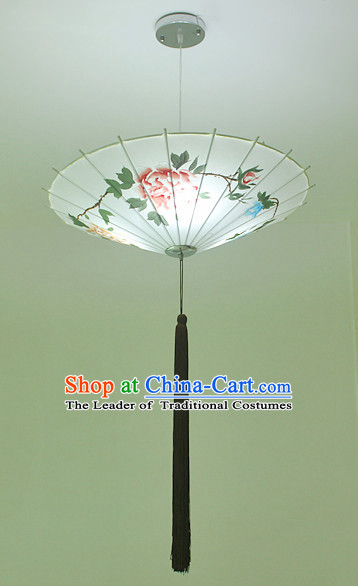 Chinese Classical Handmade Silk Hanging Umbrella Palace Lantern