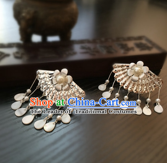 Ancient Chinese Fan Shape Earrings for Women