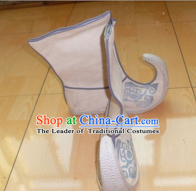 Ancient Chinese Handmade Embroidery Boots Shoes