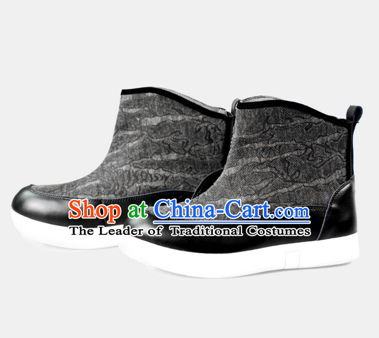Traditional Chinese Style Handmade Boots for Men