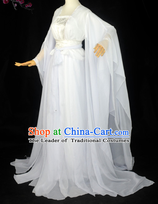 Ancient Chinese White Fairy Costume Complete Set for Women