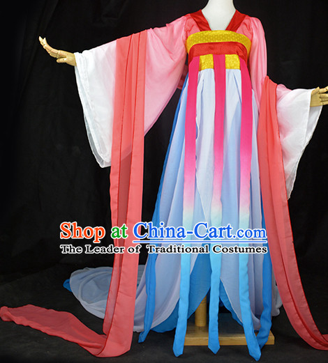 Traditional Chinese Classical Fairy Costumes Complete Set with Long Tail