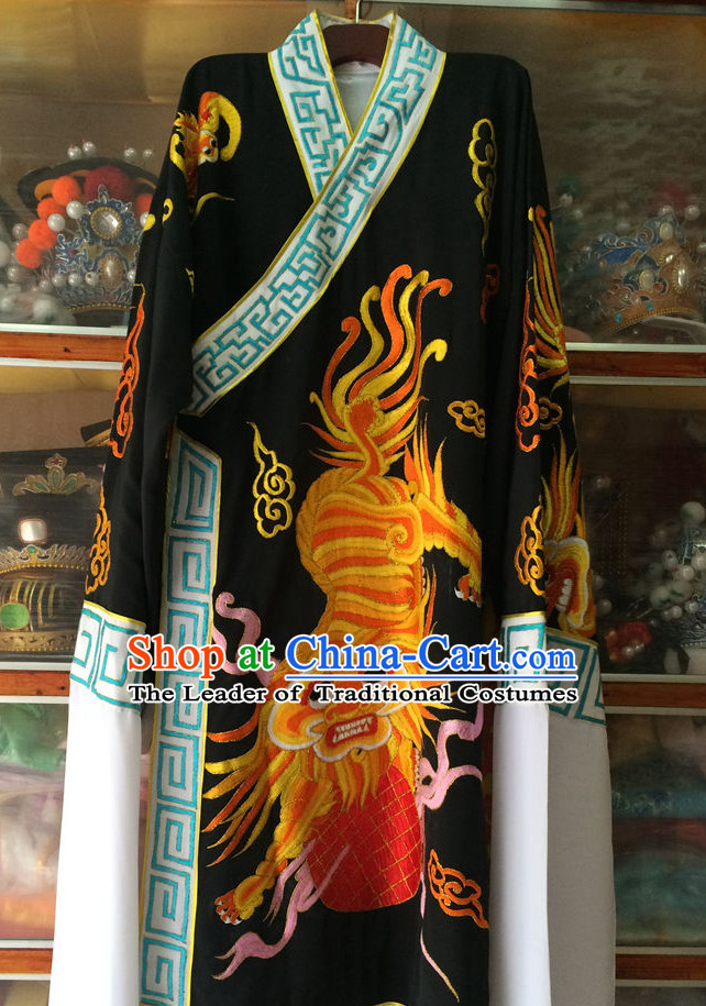 Ancient Chinese Opera Embroidered Kylin Costumes Complete Set for Men
