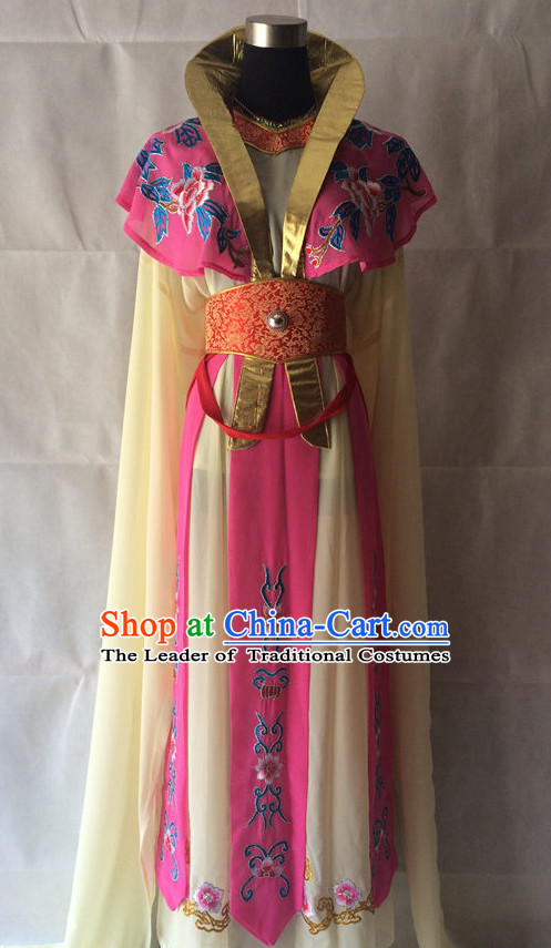 Ancient Chinese Opera Embroidered Water Sleeve Costumes Complete Set for Women