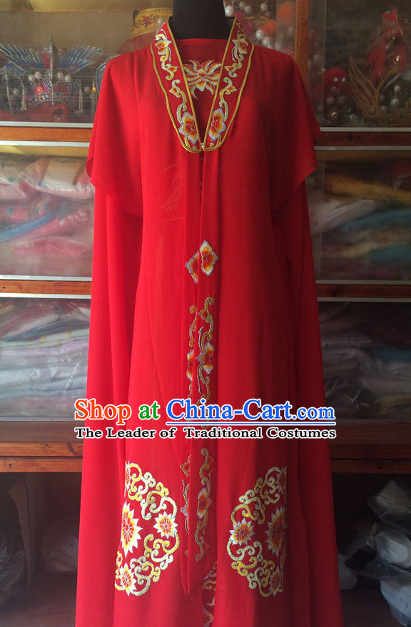 Ancient Chinese Opera Embroidered Wedding Dress Complete Set for Women