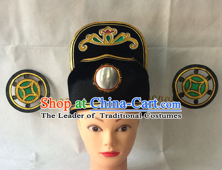 Traditional Chinese Black Official Hat for Men