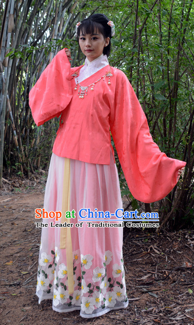 Ancient Chinese Song Dynasty Clothing and Hair Accessories Complete Set for Women