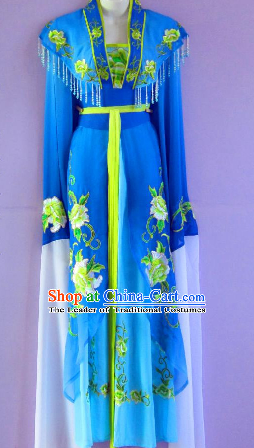 Ancient Chinese Blue Hanfu Dresses Complete Set for Women