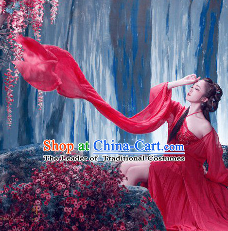 Red Chinese Classical Lady Costumes for Women or Girls