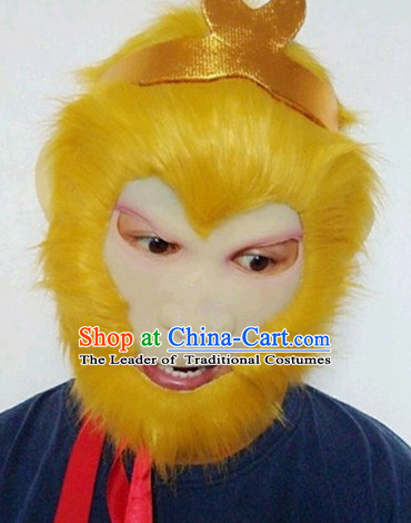 Ancient Chinese Monkey King Fur Mask Sun Wukong Masks