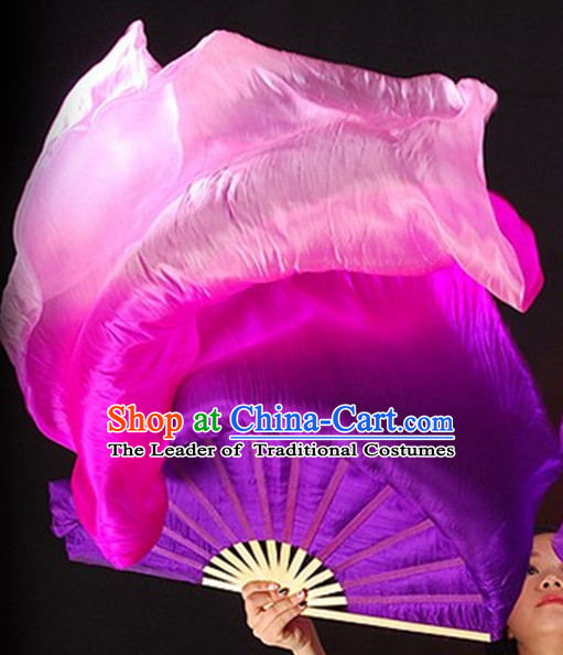 1.5 Meters Long Color Transition Silk Dance Fan