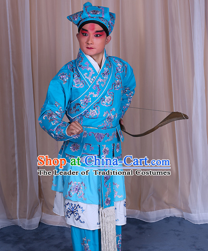 Top Embroidered Chinese Classic Peking Opera Wusheng Costume Beijing Opera Wu Sheng Fighting Costumes Complete Set for Adults Kids Men Boys