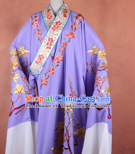 Top Embroidered Chinese Classic Peking Opera Young Scholar Costume Beijing Opera Long Robe Costumes Complete Set for Adults Kids Men Boys