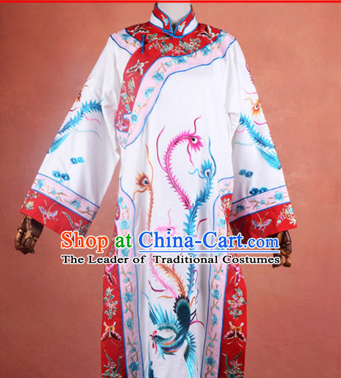 Top Embroidered Chinese Classic Peking Opera Phoenix Costume Beijing Opera Empress Robe Costumes Complete Set for Adults Kids Women Girls
