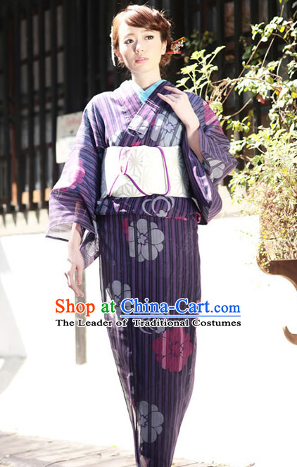 Top Authentic Traditional Japanese Kimonos Kimono Dress Yukata Clothing Robe online Complete Set for Women