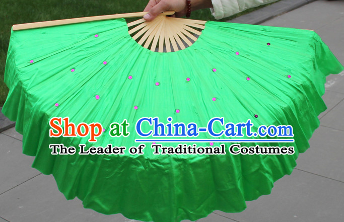 Traditional Chinese Green Dance Fan