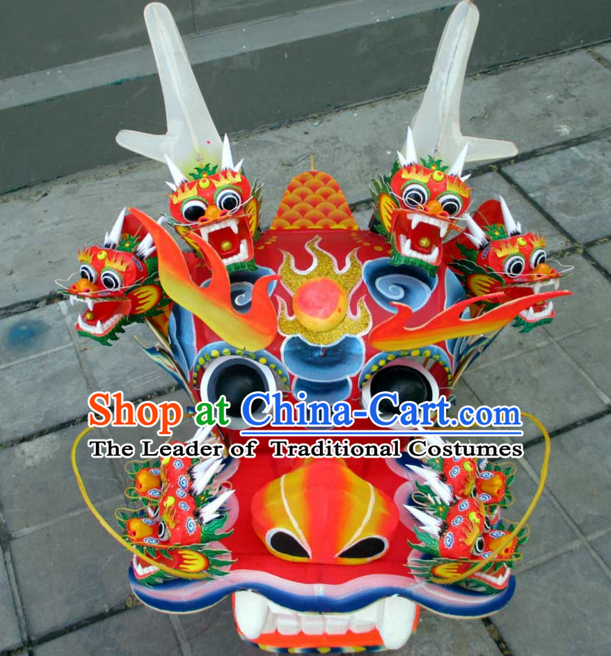 Handmade Nine Dragon Heads Giant Dragon Head for Display and Collection