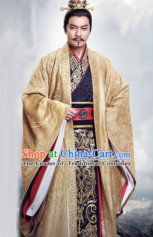 Ancient Chinese Emperor Royal Dresses Imperial Robe Clothes Complete Set