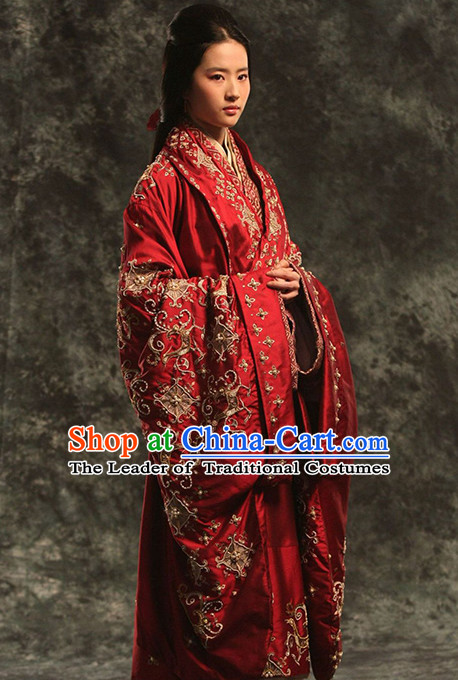 Empress Embroidered Wedding Suits Dresses Imperial Robe Clothes Set
