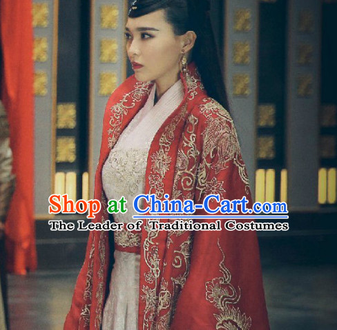 Ancient Chinese Imperial Embroidered Empress Royal Clothing Complete Set