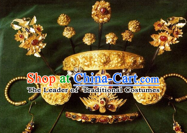Ming Dynasty Female Empress Headpieces Hair Accessories Set
