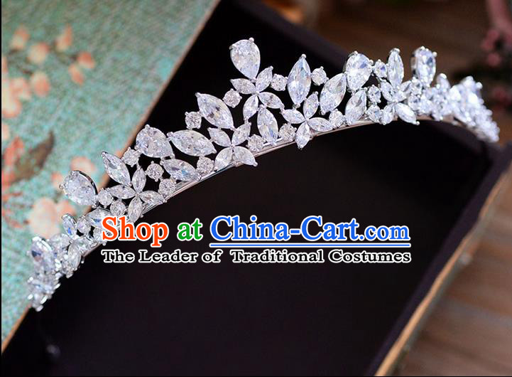 Traditional Jewelry Accessories Princess Bride Royal Crown Wedding Hair Accessories Baroco Style Headwear for Women