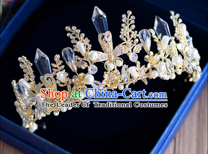 Traditional Jewelry Accessories, Princess Bride Royal Crown, Wedding Hair Accessories, Baroco Style Crystal Headwear for Women