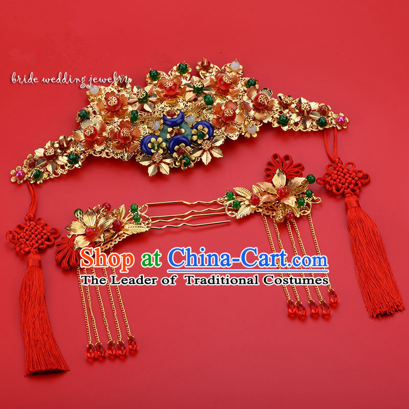 Chinese Ancient Style Hair Jewelry Accessories, Hairpins, Princess Hanfu Xiuhe Suit Wedding Bride Hair Accessories Set for Women