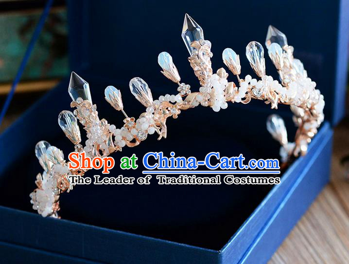 Traditional Jewelry Accessories, Princess Bride Royal Crown, Wedding Hair Accessories, Baroco Style Crystal Headwear for Women