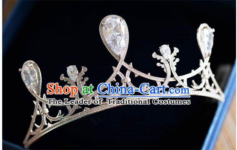 Traditional Jewelry Accessories, Princess Bride Royal Crown, Wedding Hair Accessories, Baroco Style Crystal Headwear for Women