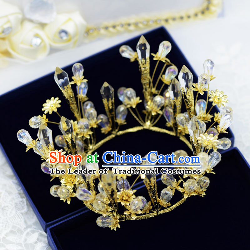 Traditional Jewelry Accessories, Princess Bride Royal Crown, Wedding Hair Accessories, Baroco Style Flower Crystal Headwear for Women