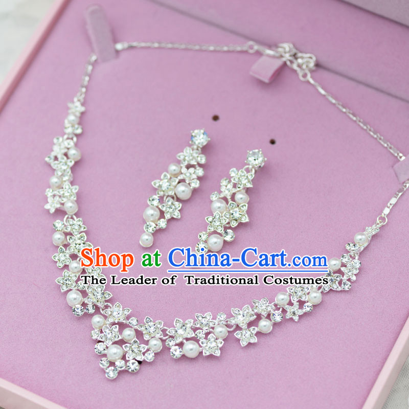 Traditional Jewelry Accessories, Princess, Bride Royal Crown, Wedding Baroco Style Pearl Crystal Necklaces, Earrings, Set for Women