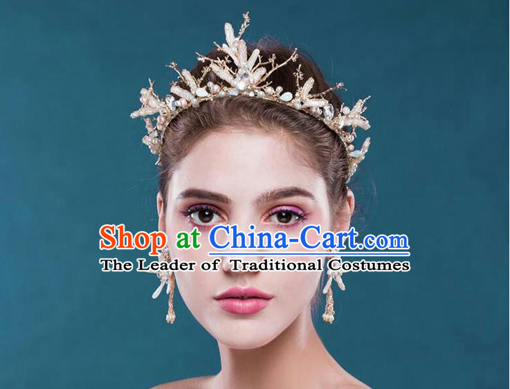 Traditional Jewelry Accessories, Palace Princess Bride Royal Crown, Wedding Hair Accessories, Baroco Style Crystal Headwear for Women