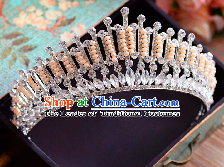 Traditional Jewelry Accessories, Palace Princess Bride Royal Crown, Wedding Hair Accessories, Baroco Style Crystal Headwear for Women