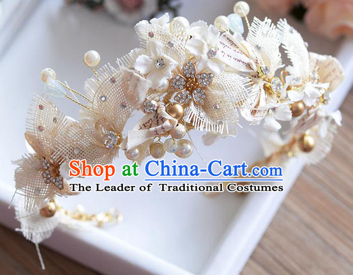 Traditional Jewelry Accessories, Princess Wedding Hair Accessories, Bride Wedding Hair Accessories, Baroco Style Pearl Headwear for Women