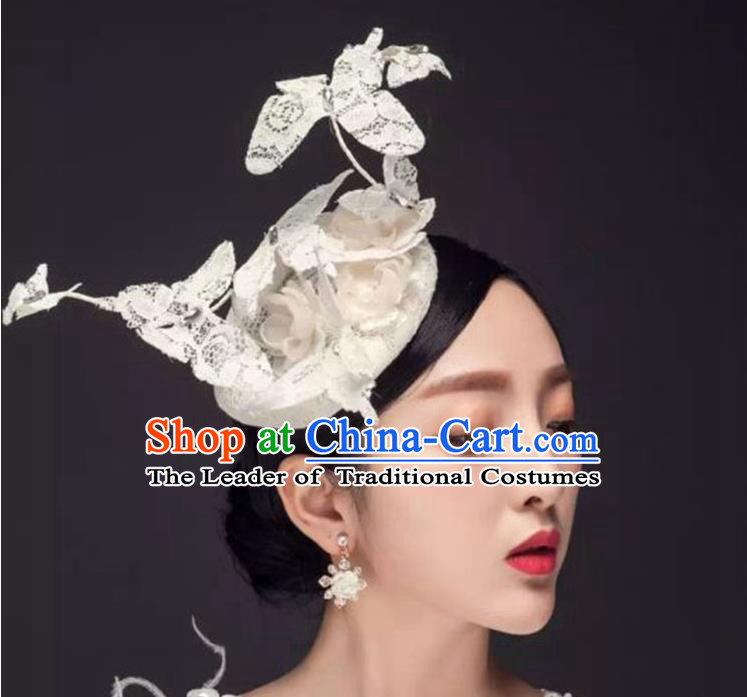 Traditional Jewelry Accessories, Princess Wedding Hair Accessories, Bride Wedding Hair Accessories, Baroco Style Lace Headwear for Women