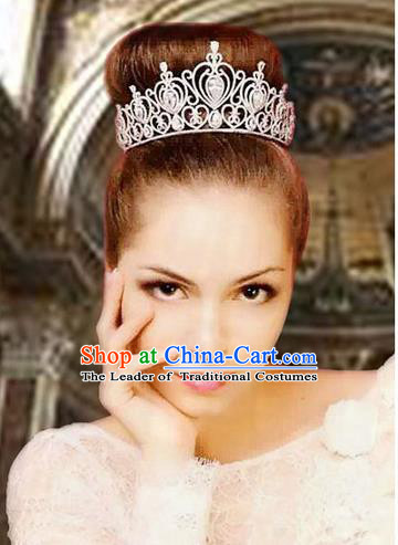 Traditional Jewelry Accessories, Palace Princess Bride Royal Crown, Queen Engagement Royal Crown, Wedding Hair Accessories, Baroco Style Crystal Zircon Headwear for Women