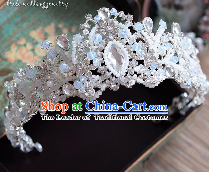 Traditional Jewelry Accessories, Palace Princess Bride Royal Crown, Imperial Royal Crown, Wedding Hair Accessories, Baroco Style Crystal Headwear for Women