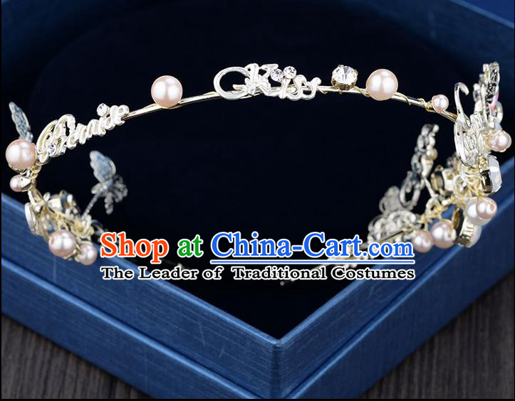 Traditional Jewelry Accessories, Princess Hair Accessories, Bride Wedding Hair Accessories, Headwear, Baroco Style Pearl Hair Claw for Women