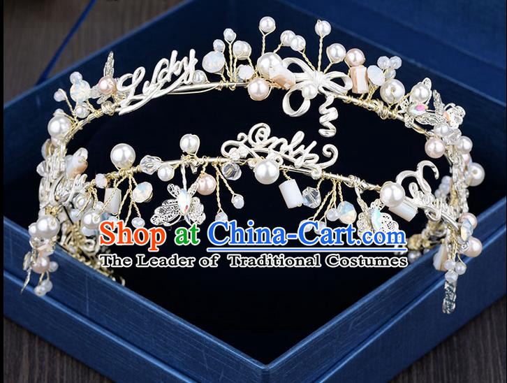 Traditional Jewelry Accessories, Princess Hair Accessories, Bride Wedding Hair Accessories, Headwear, Baroco Style Crystal Hair Claw for Women