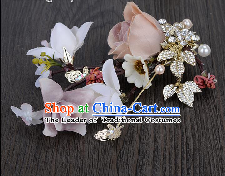 Traditional Jewelry Accessories, Princess Hair Accessories, Bride Wedding Hair Accessories, Headwear, Baroco Style Flowers Hair Claw for Women