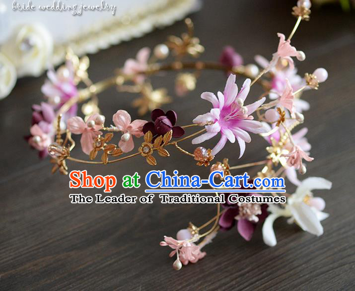 Traditional Jewelry Accessories, Princess Hair Accessories, Bride Wedding Hair Accessories, Headwear, Baroco Style Crystal Flowers Hair Claw for Women