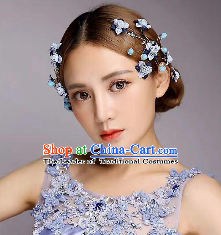 Traditional Jewelry Accessories, Princess Hair Accessories, Bride Wedding Hair Accessories, Headwear, Baroco Style Flowers Hair Claw for Women