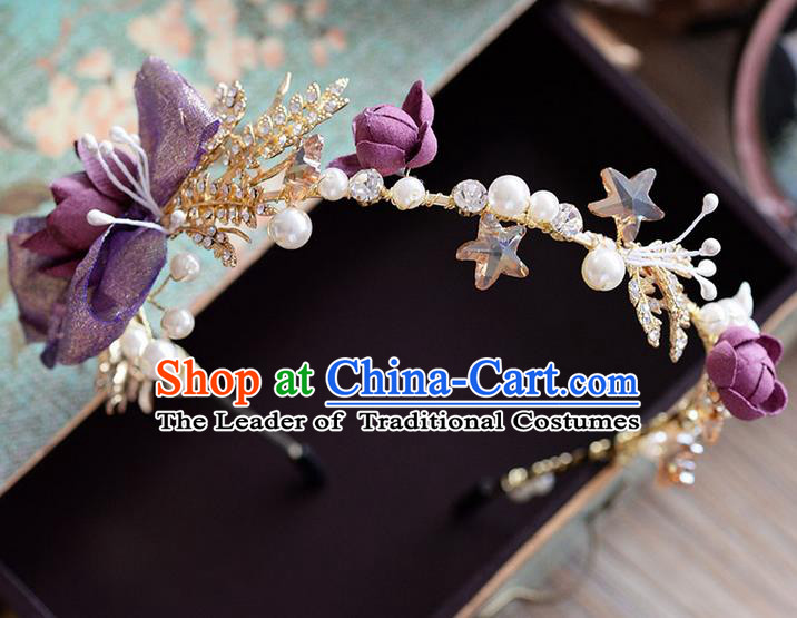 Traditional Jewelry Accessories, Princess Hair Accessories, Bride Wedding Hair Accessories, Headwear, Baroco Style Flowers Hair Claw for Women